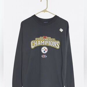 Steelers Reebok 2005 AFC Champs Tee L | Super Bowl XL | Long Sleeve | NWT #NFL